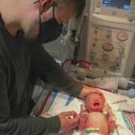 Meeting newborns from behind a mask