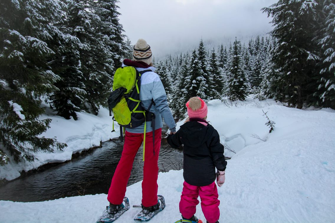 Snowshoe with your kids