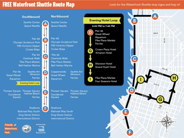 Free Seattle waterfront shuttle map